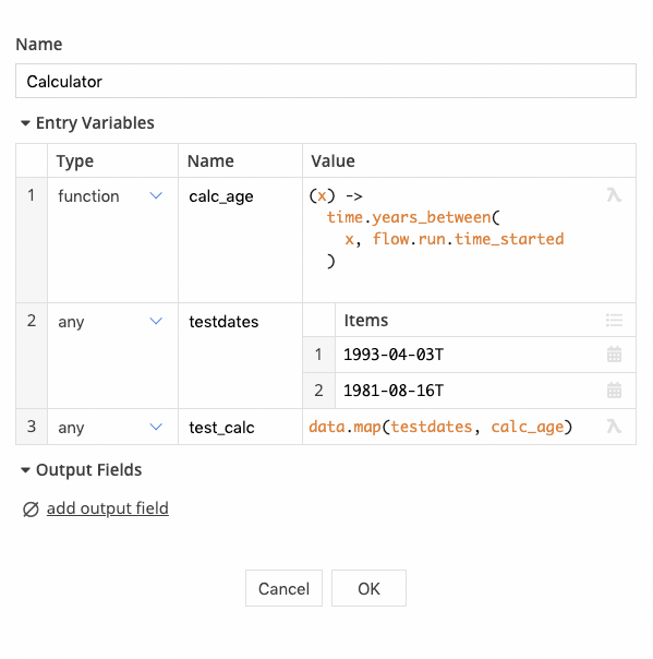 Prototyping custom computation with instant feedback on test data